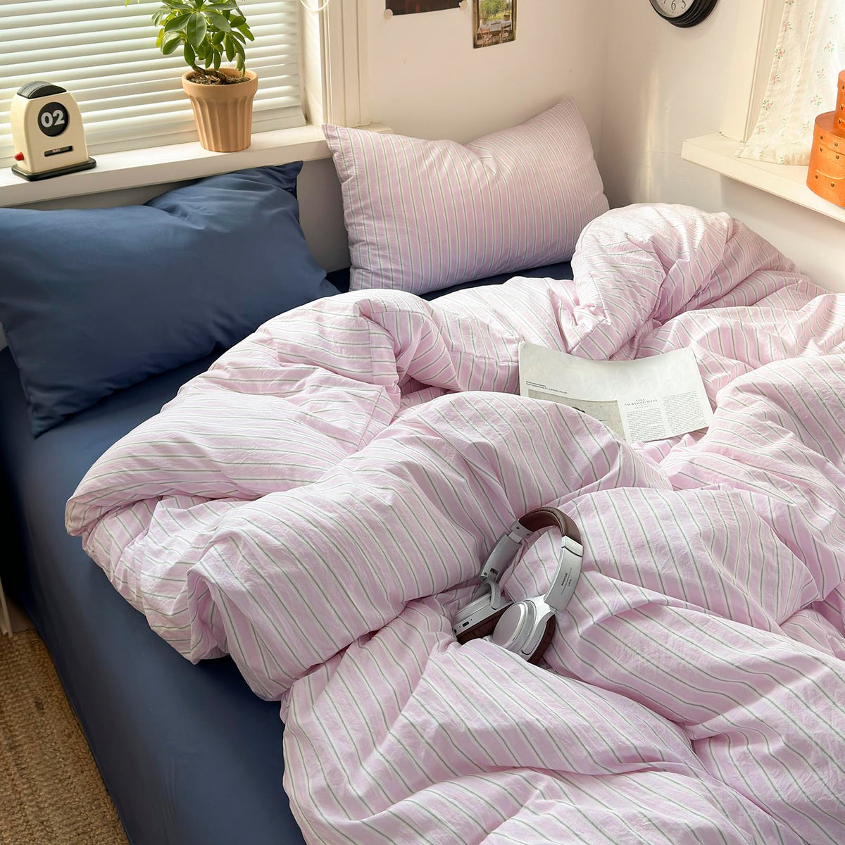French Chic Ruffled Duvet Cover Queen Size Beige Wavy Jacquard Bedding Set 3 Pieces, Microfiber Zipper Comforter Cover and 2 Pillowcases Aesthetic Boho Girls Women Bedding Duvet Cover for All Seasons