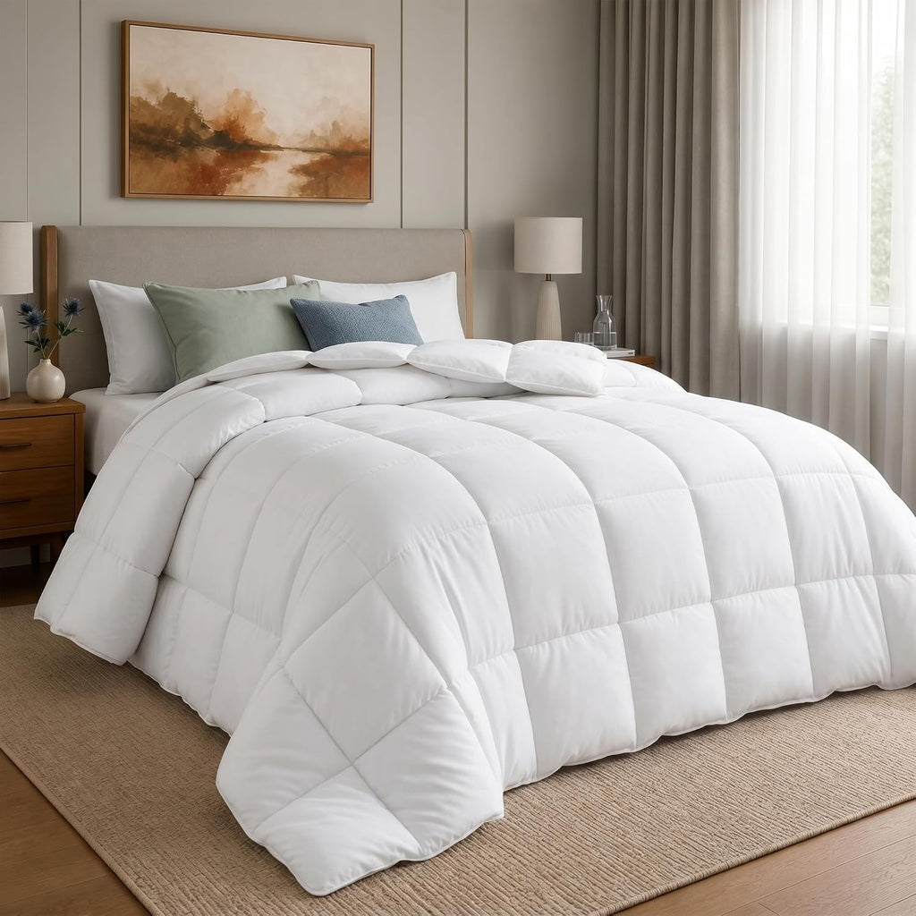 Utopia Bedding Comforter King Size, Duvet Insert, White, 90 x 102 Inches