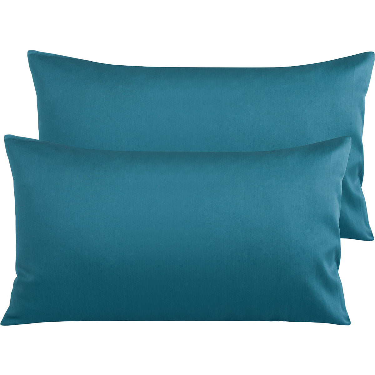 NTBAY Queen Egyptian Cotton Sateen Pillowcases, Set of 2, Navy Blue