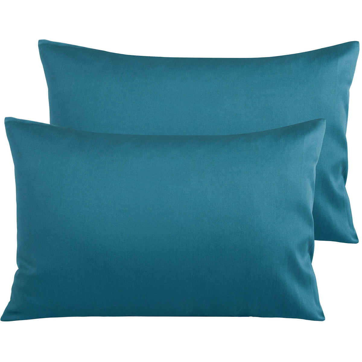 NTBAY Queen Egyptian Cotton Sateen Pillowcases, Set of 2, Navy Blue