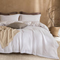 3Pcs Brown Waffle Cotton Duvet Cover Set King 104 x 90