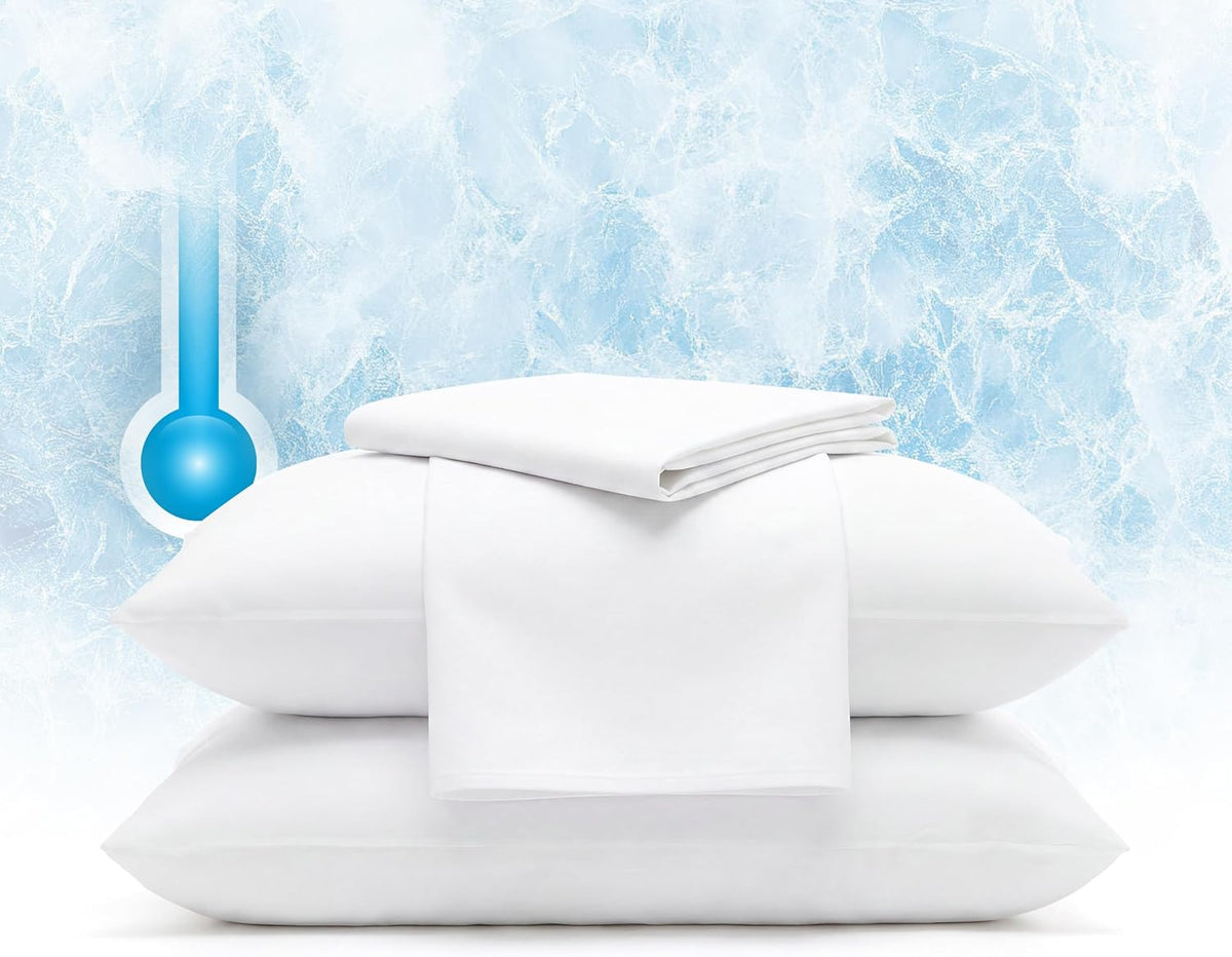 Serta Power Chill Cooling Pillow Protectors, Standard/Queen (2 Pack)