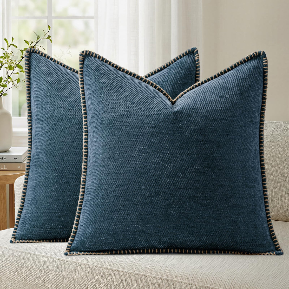 a moment Fall Decorative Throw Pillow Covers Pack of 2,12x20 Inch Rust