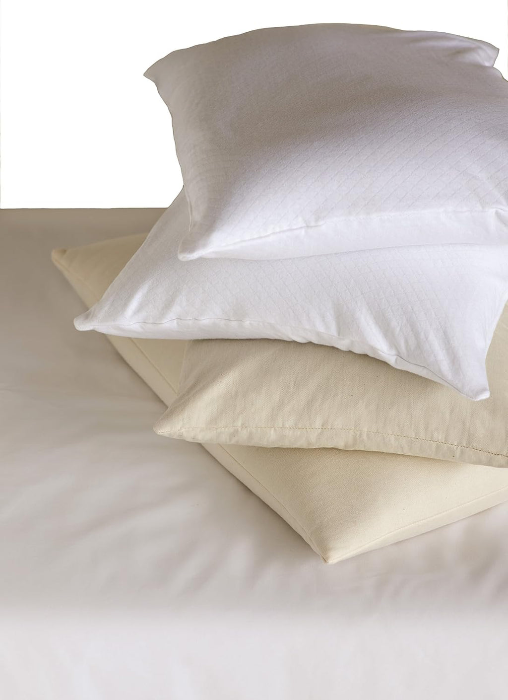 Bucky Natural Bedding Collection, Travel Duo Pillow Cover, 14x11", White