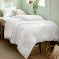 Bedsure White Boho Duvet Cover Queen, Soft Vintage Embroidery