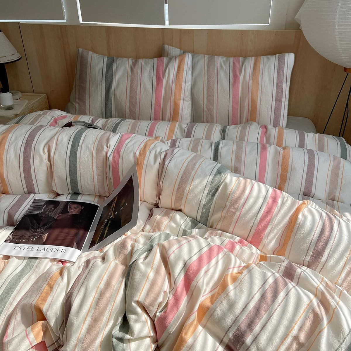 Purple Bedding Duvet Cover Full Size 3 Pieces Pale Mauve Duvet Cover Boho Solid Bedding Set Luxury Soft Jersey Knit Cotton Comforter Cover with 2 Pillowcases Breathable Soft Mauve Color Bedding Set
