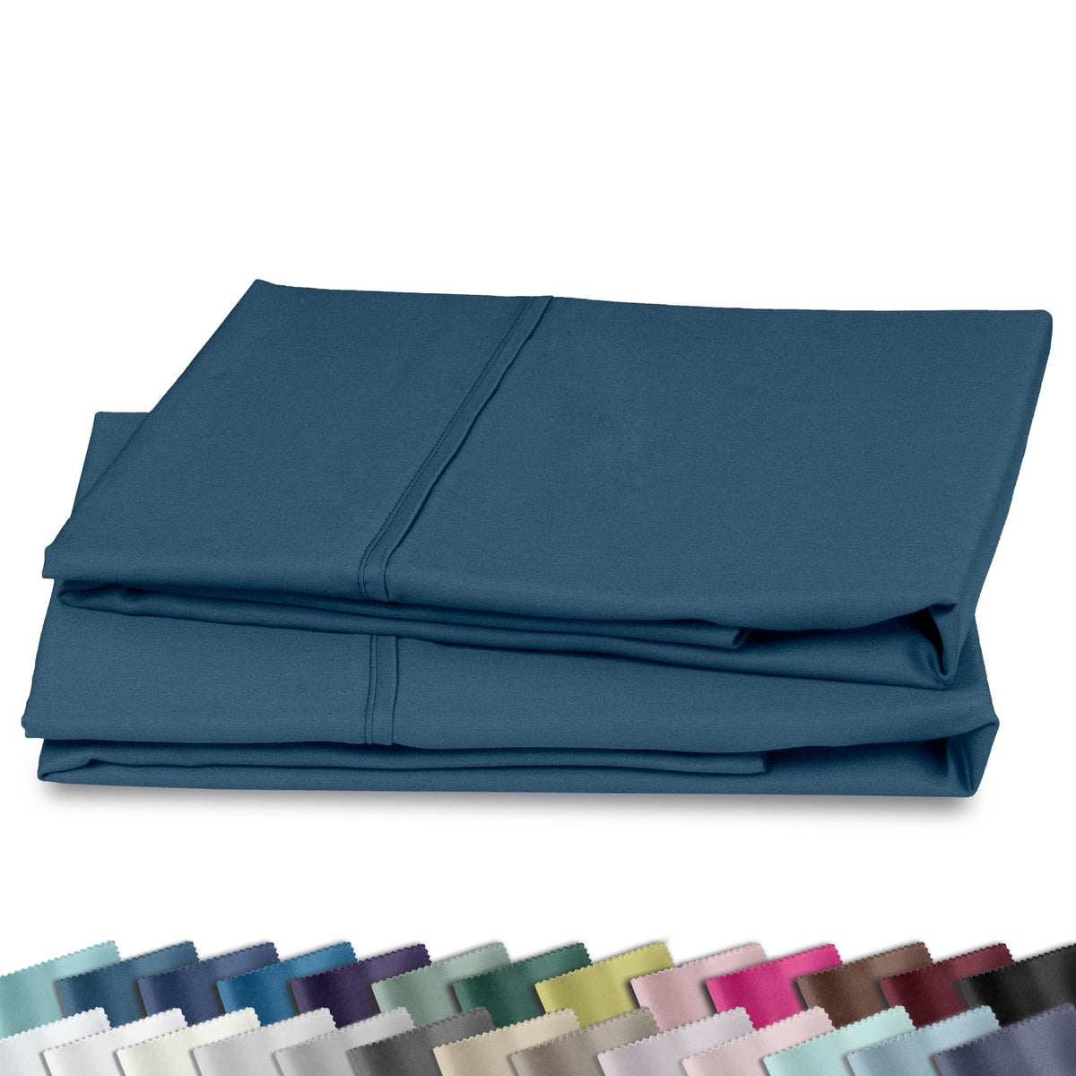 California Design Den 2-Pack Pillow Cases Standard Size, 100% Cotton Sateen
