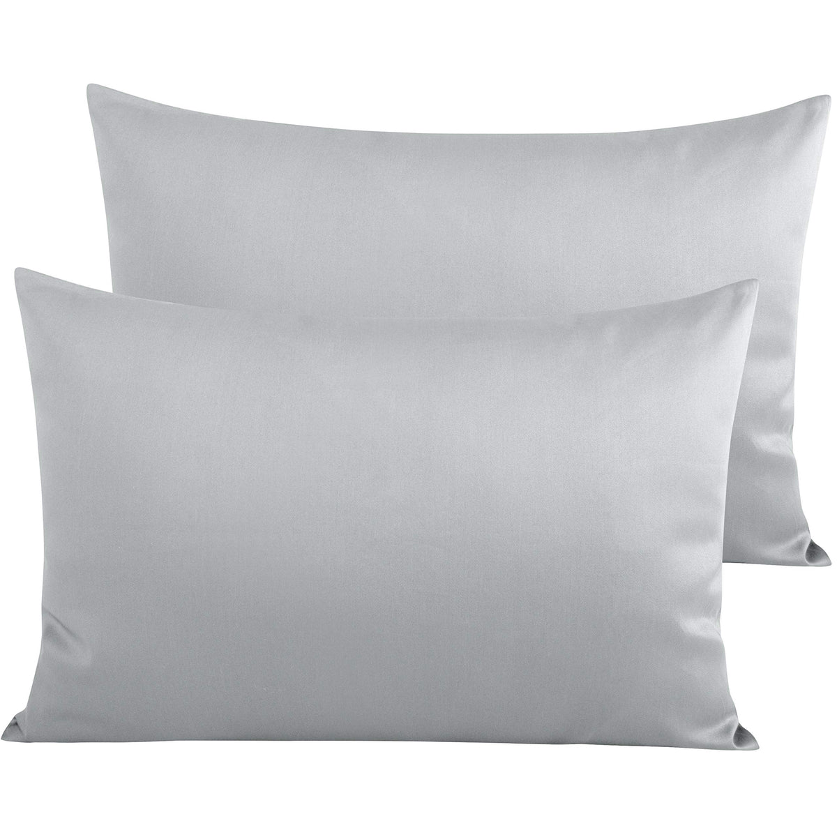 NTBAY Queen Egyptian Cotton Sateen Pillowcases, Set of 2, Navy Blue