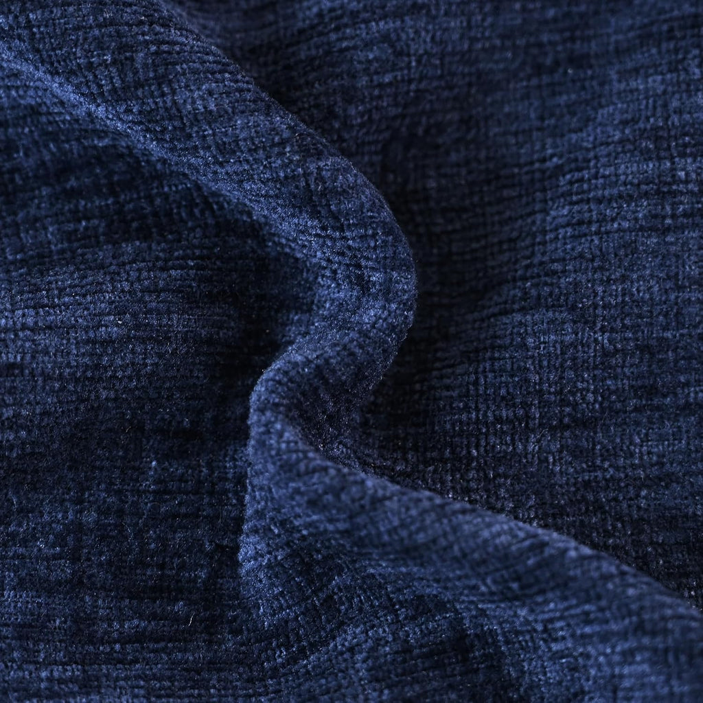 CaliTime Decorative Couch Throw Pillow Covers 18 X 18 Inches Navy Blue