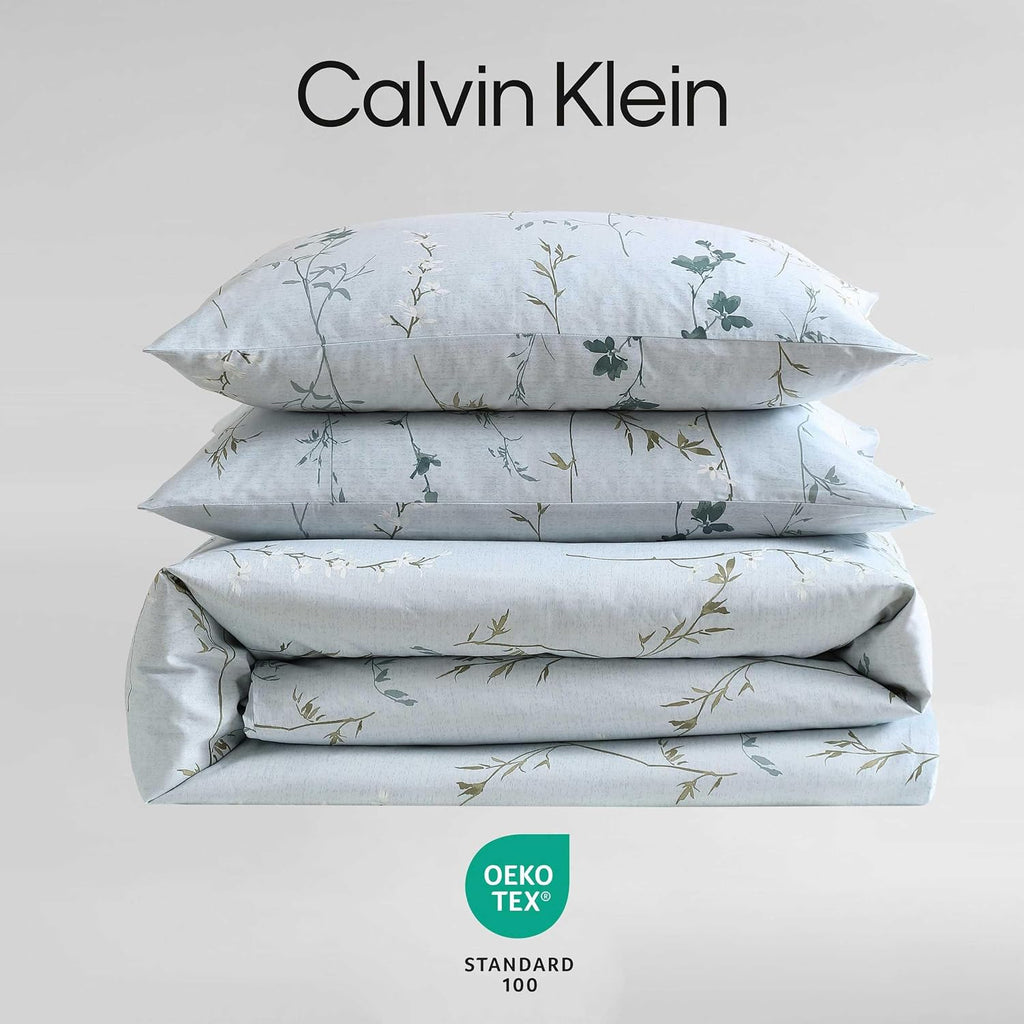 Calvin Klein - King Duvet Cover Set with Shams, Cotton Sateen