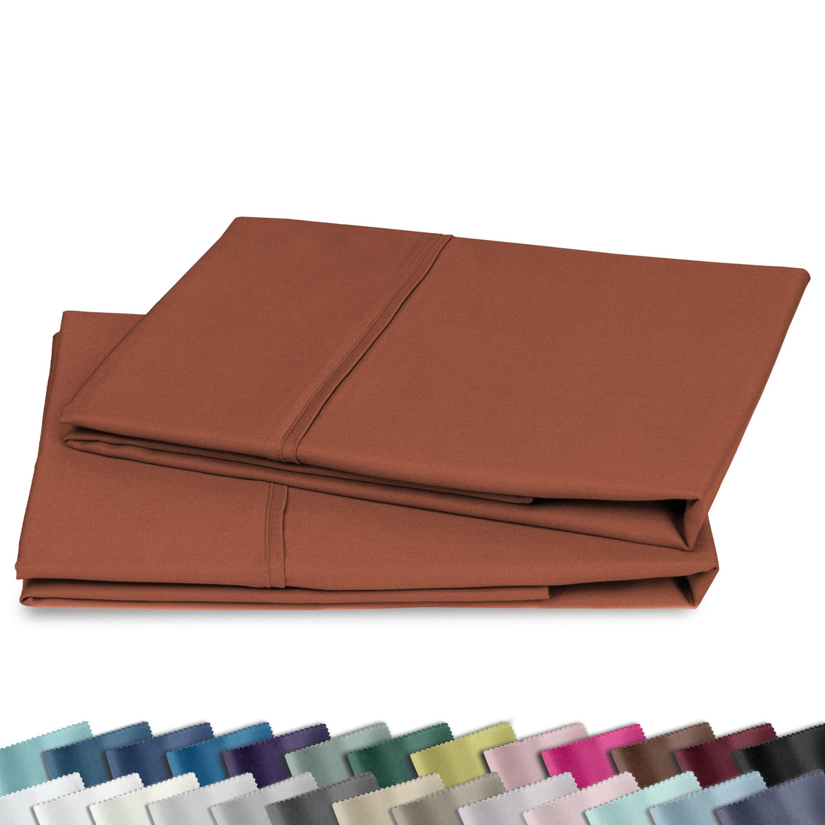 California Design Den 2-Pack Pillow Cases Standard Size, 100% Cotton Sateen