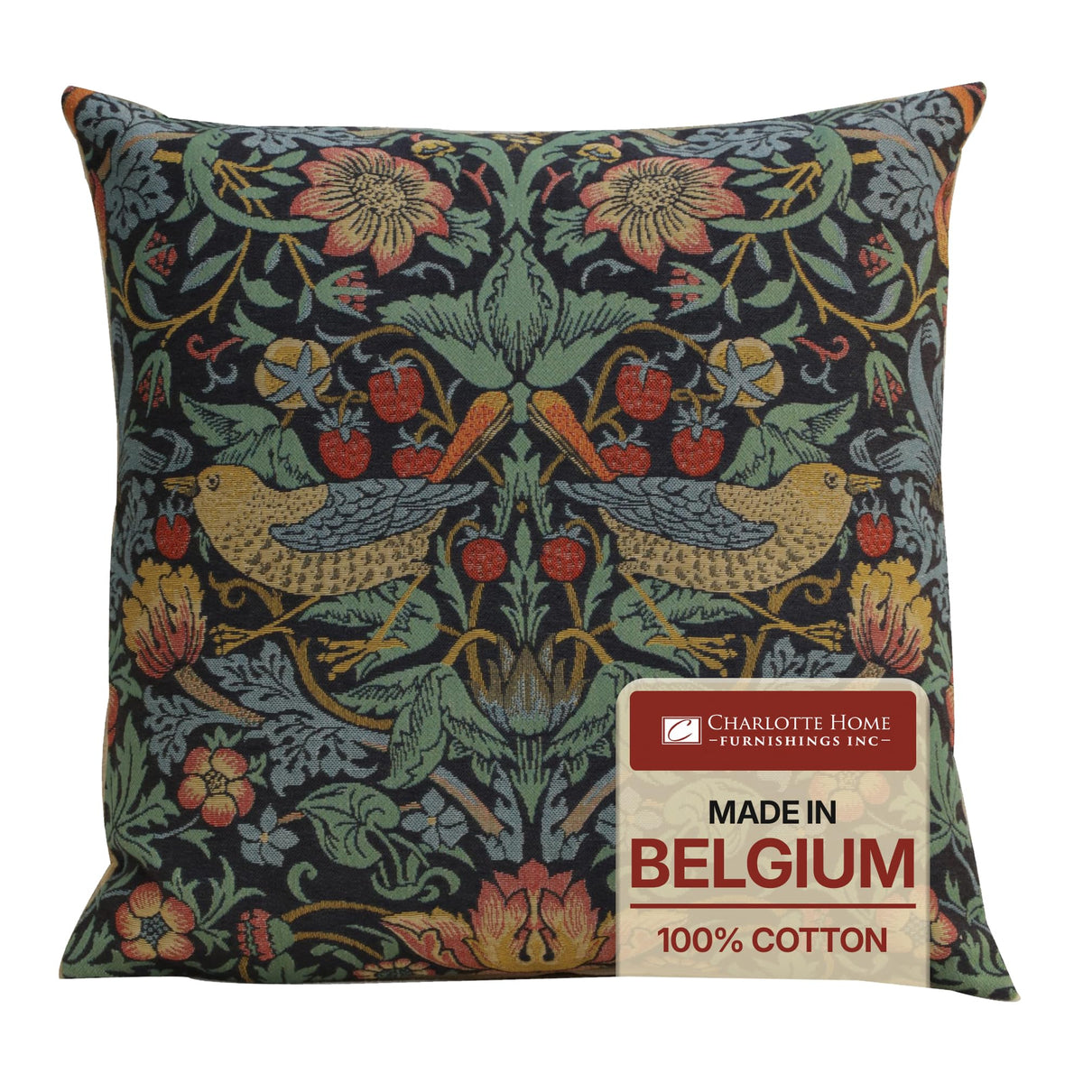 William Morris Tree of Life Light Tapestry Throw Pillow Cover 18 x 18 in