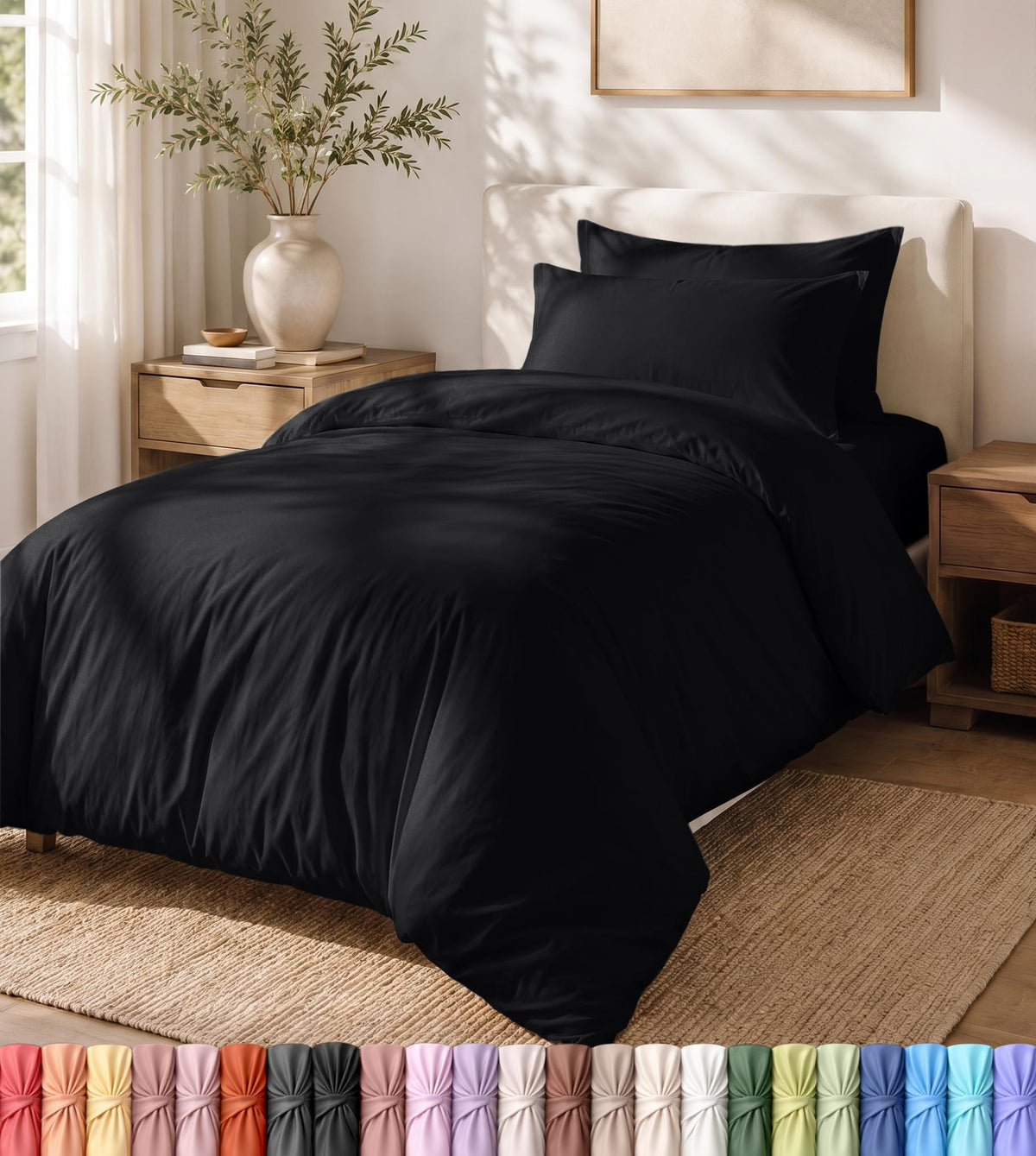 Utopia Bedding Duvet Cover Set with Pillowcases - 3 Pieces Bedding Duvet Cover with Zipper Closure - 1 Duvet Cover with 2 Pillowcases - Soft Brushed Microfiber (Queen, White)