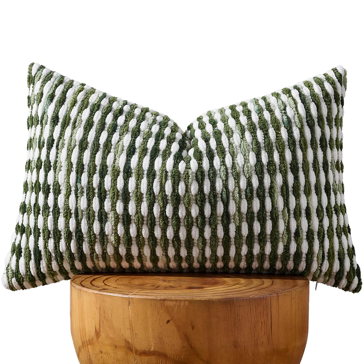 AmHoo Set of 2 Boho Chenille Pillow Cover,18 x 18-Inch Brown