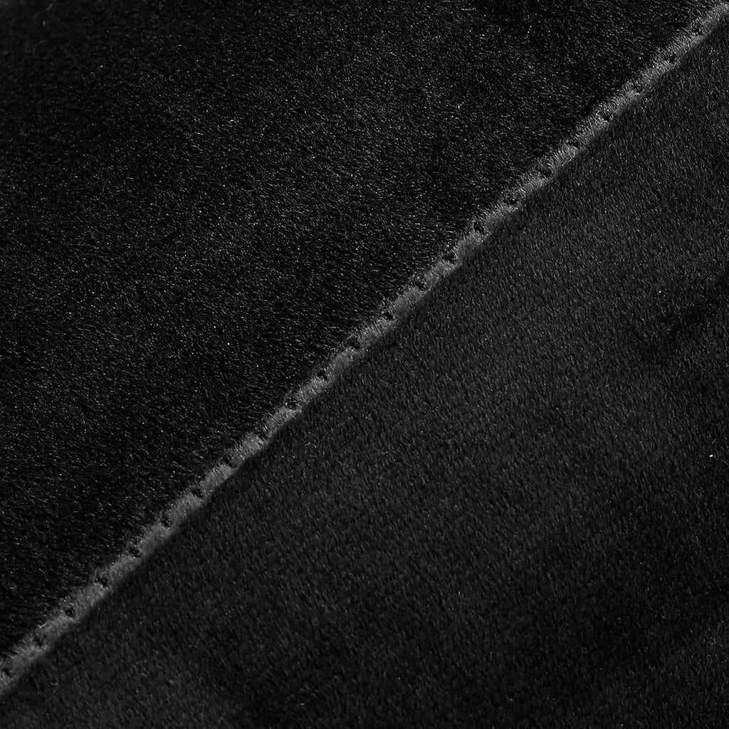 NiNi ALL Black Velvet Throw Pillow Covers 18x18 Pack of 2 Decorative Couch