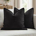 MIULEE Thick Textured Rust Decorative Fall Throw Pillow Covers 20x20 Inch