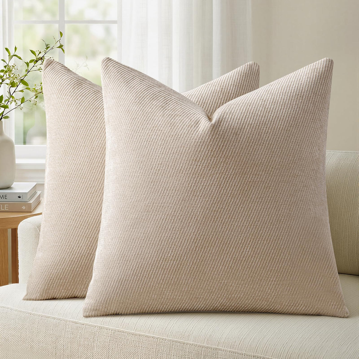 a moment Fall Decorative Throw Pillow Covers Pack of 2,12x20 Inch Rust