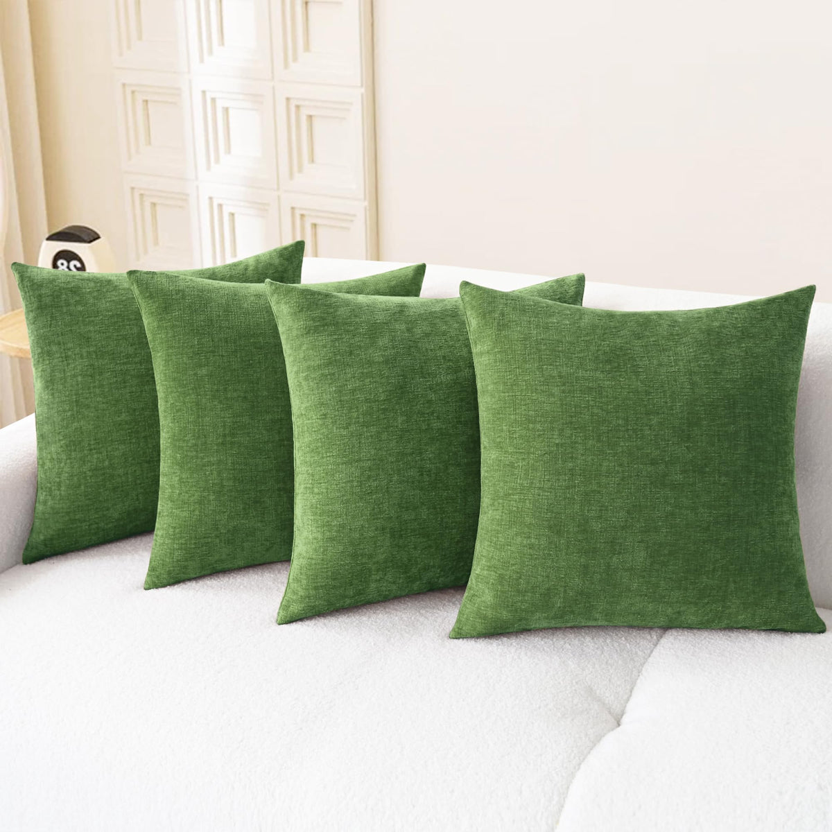 CaliTime Decorative Couch Throw Pillow Covers 18 X 18 Inches Navy Blue