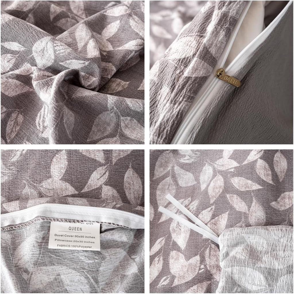 OAITE Duvet Cover Set Prewashed Cotton-Like Polyester King
