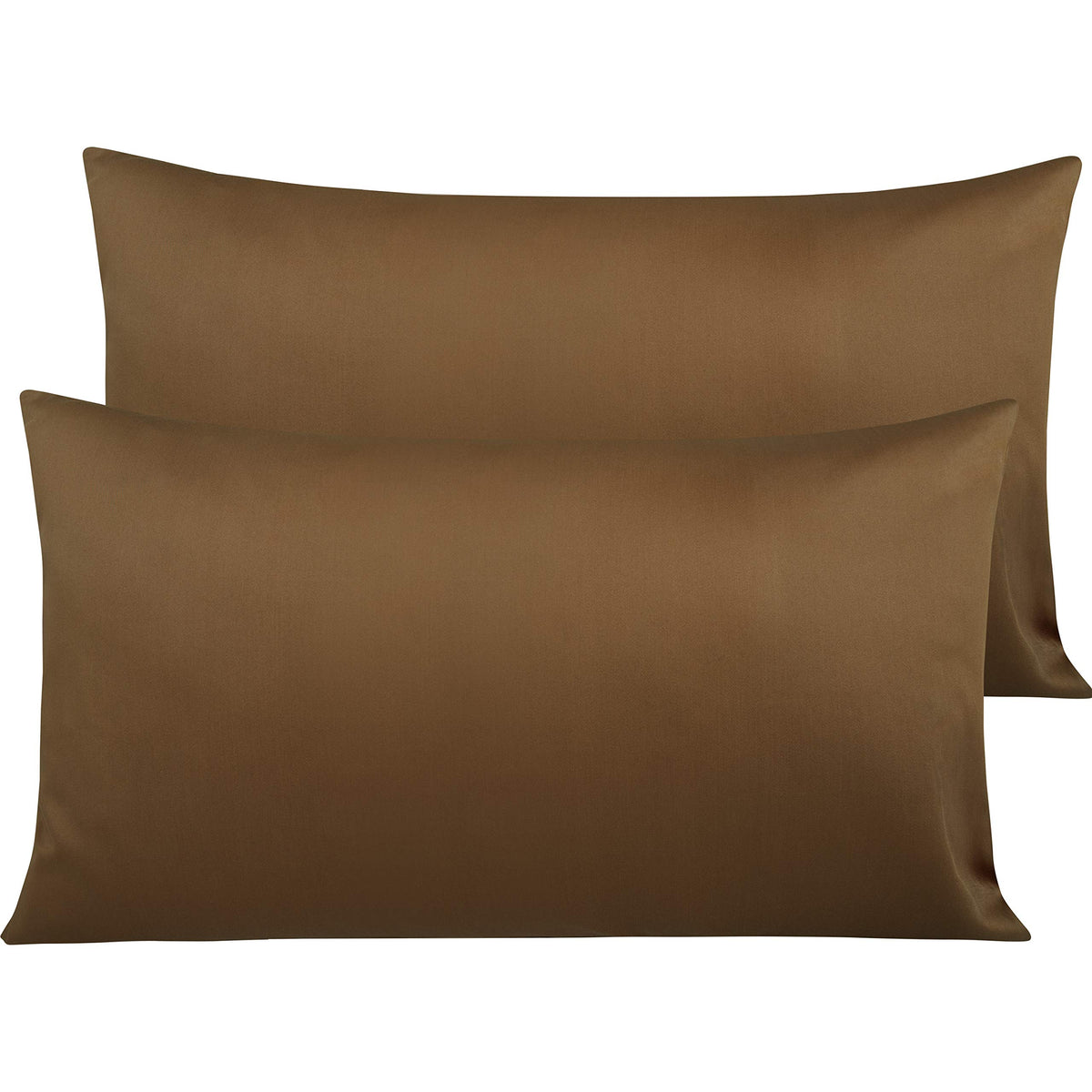 NTBAY Queen Egyptian Cotton Sateen Pillowcases, Set of 2, Navy Blue