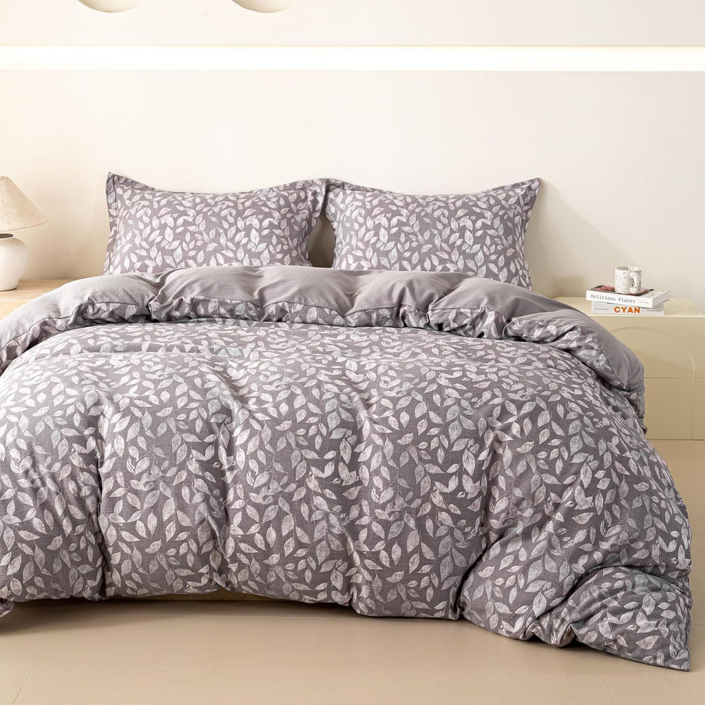OAITE Duvet Cover Set Prewashed Cotton-Like Polyester King