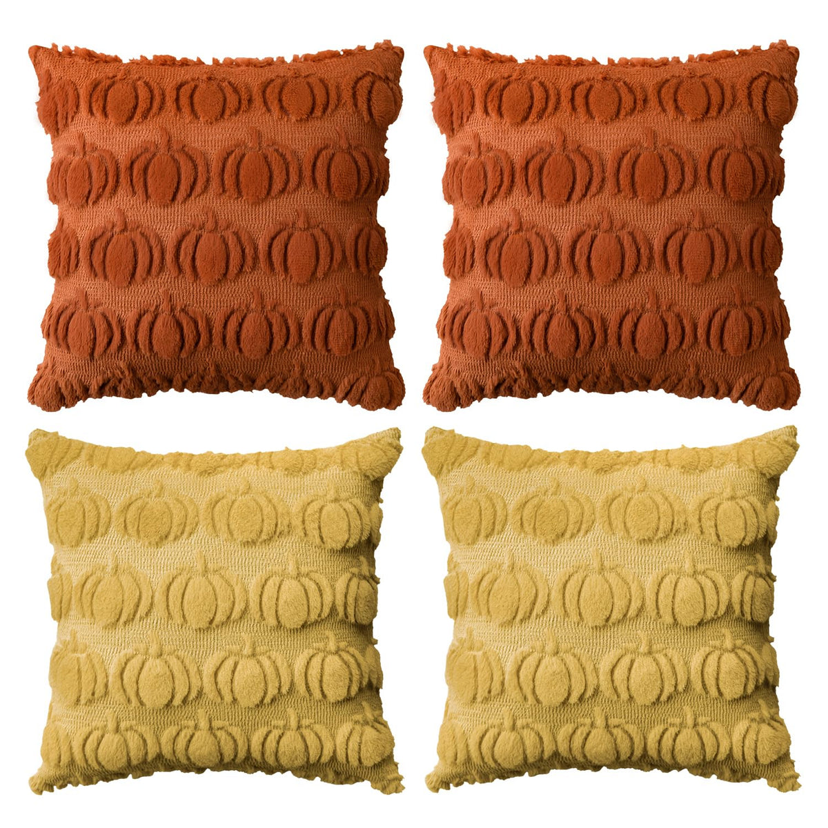 AVOIN colorlife Caramel Fall Pumpkin Throw Pillow Covers 20x20 Inch
