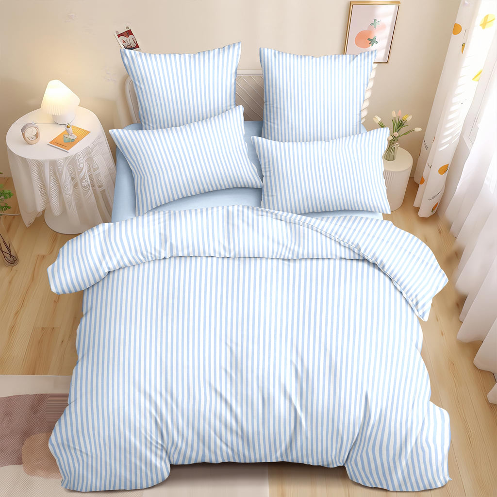 Nayoroom Gingham Duvet Cover Set Queen Brown Tan Plaid Checkered Bedding