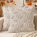 MIULEE Fall Decor Pillow Covers 18x18 Set of 2 Pumpkin Beige