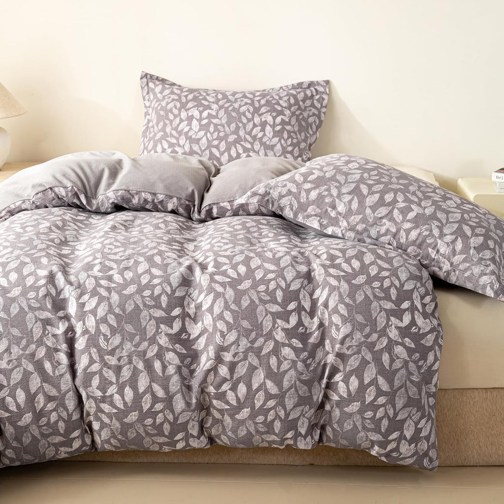 OAITE Duvet Cover Set Prewashed Cotton-Like Polyester King