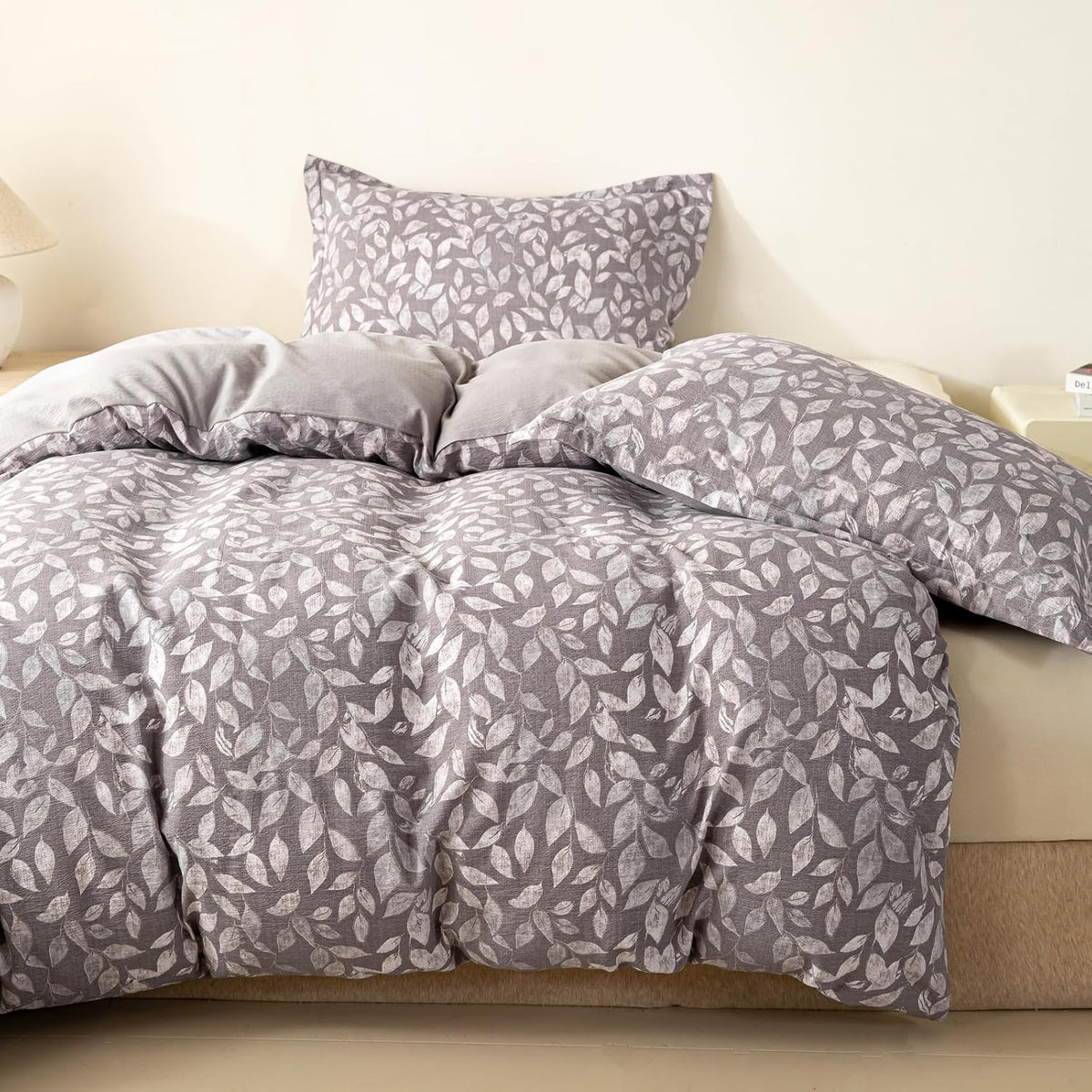 OAITE Duvet Cover Set Prewashed Cotton-Like Polyester King