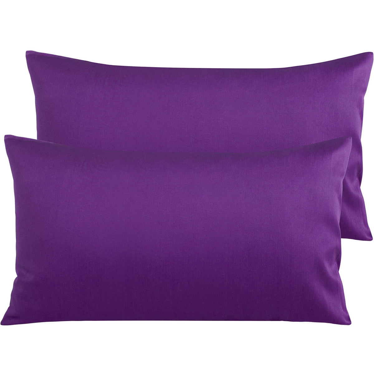 NTBAY Queen Egyptian Cotton Sateen Pillowcases, Set of 2, Navy Blue