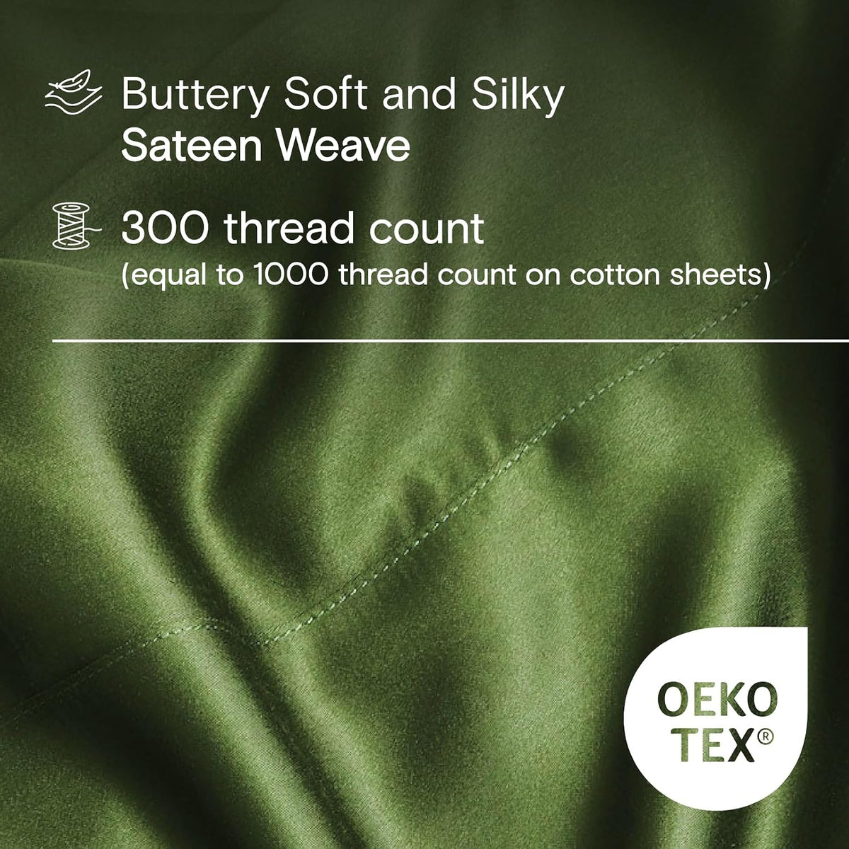 DOZ Duvet Cover Set, 100% Viscose derived from Bamboo, Organically Grown, Buttery Soft, Cooling Duvet Covers, High GSM, 1 Duvet Cover and 2 Pillowcases, 90"x90" (Forest, Full/Queen)