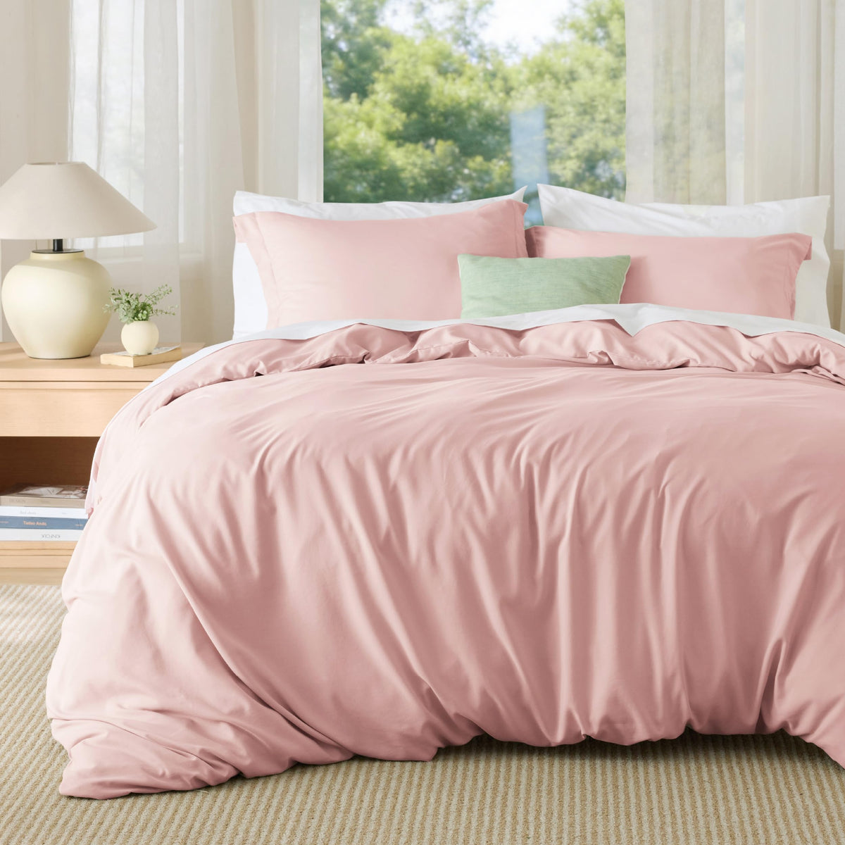 Bedsure White Duvet Cover Queen Size - Soft Double Brushed Bedding Set for Kids & Adults, Zipper Closure, 3 Pieces, Includes 1 Duvet Cover (90"x90") & 2 Pillow Shams, NO Comforter