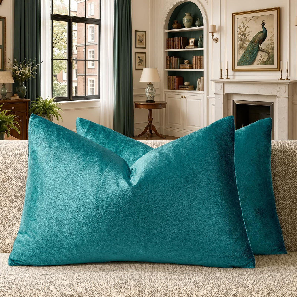 GIGIZAZA Hot Pink Velvet Pillow Covers 18x18 Decorative Pillows Pack of 2