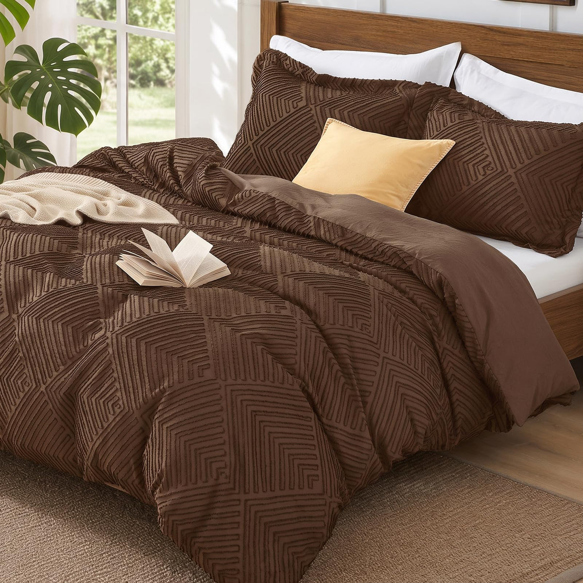 JOLLYVOGUE Duvet Cover Queen, 3-Piece, Ultra Soft Pre-Washed Microfiber
