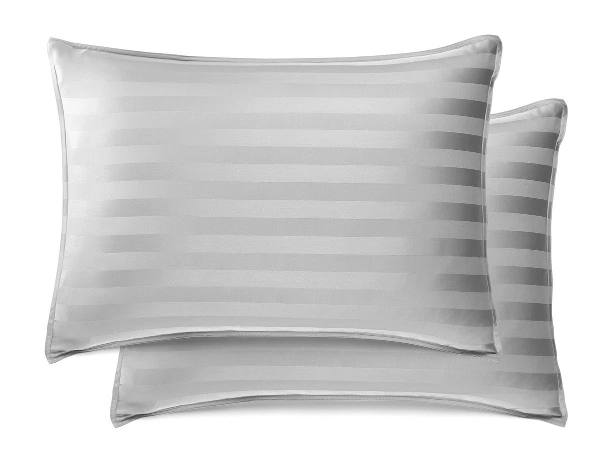 Queen Pillowcases by Pure Bamboo, Genuine 100% Organic Viscose Derived from Bamboo, Luxuriously Soft & Cooling, Double Stitching, Envelope Closure (2 Queen Pillowcases, White)
