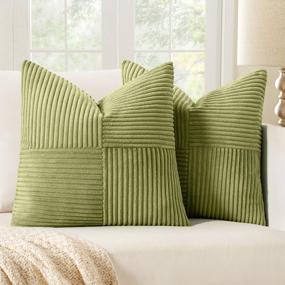MIULEE Black Decorative Throw Pillow Covers for Couch 18x18 Inch