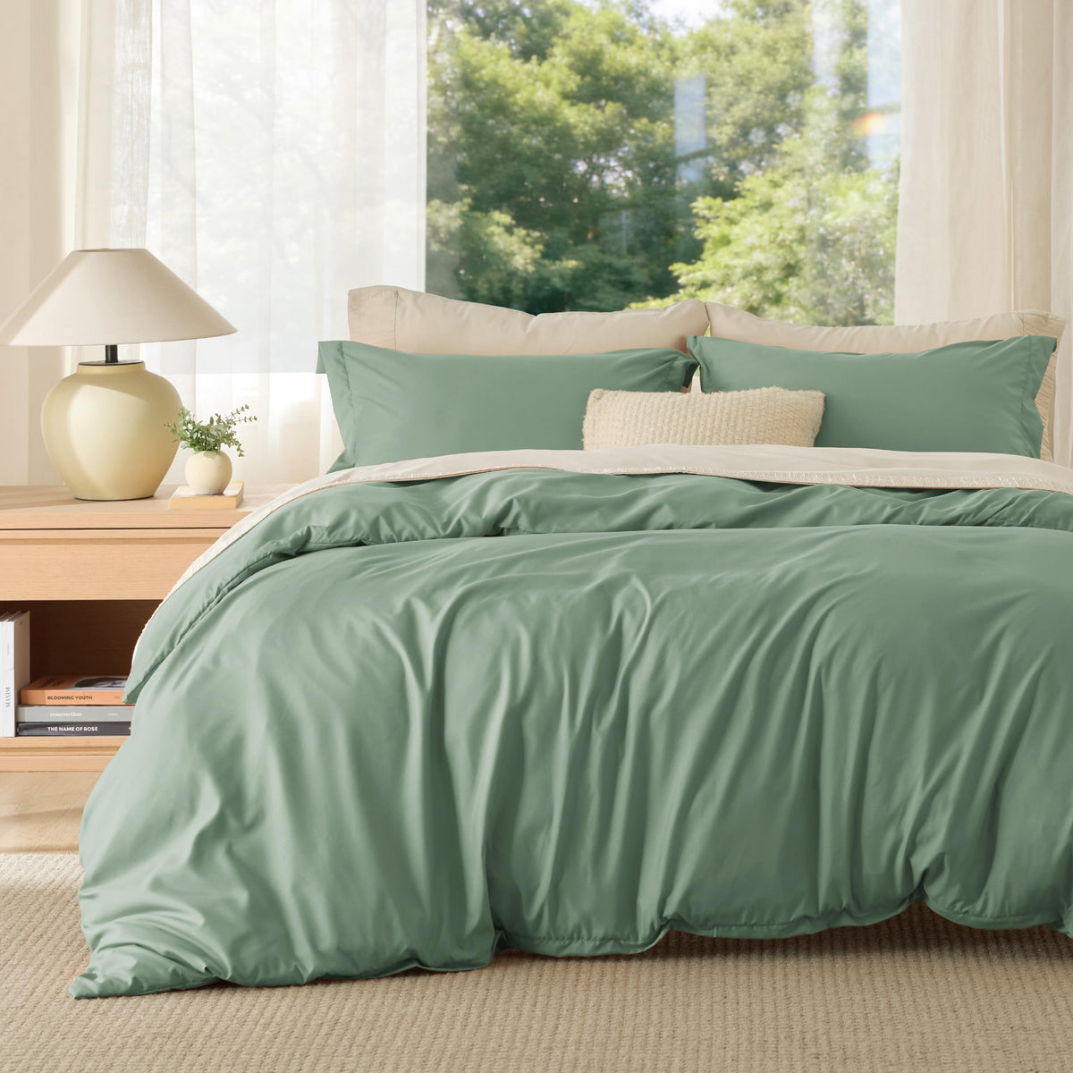 Bedsure Duvet Cover Full Size - Soft Double Brushed Bedding Set for Kids & Adults, Zipper Closure, 3 Pieces, Includes 1 Duvet Cover (80"x90") & 2 Pillow Shams, NO Comforter, White