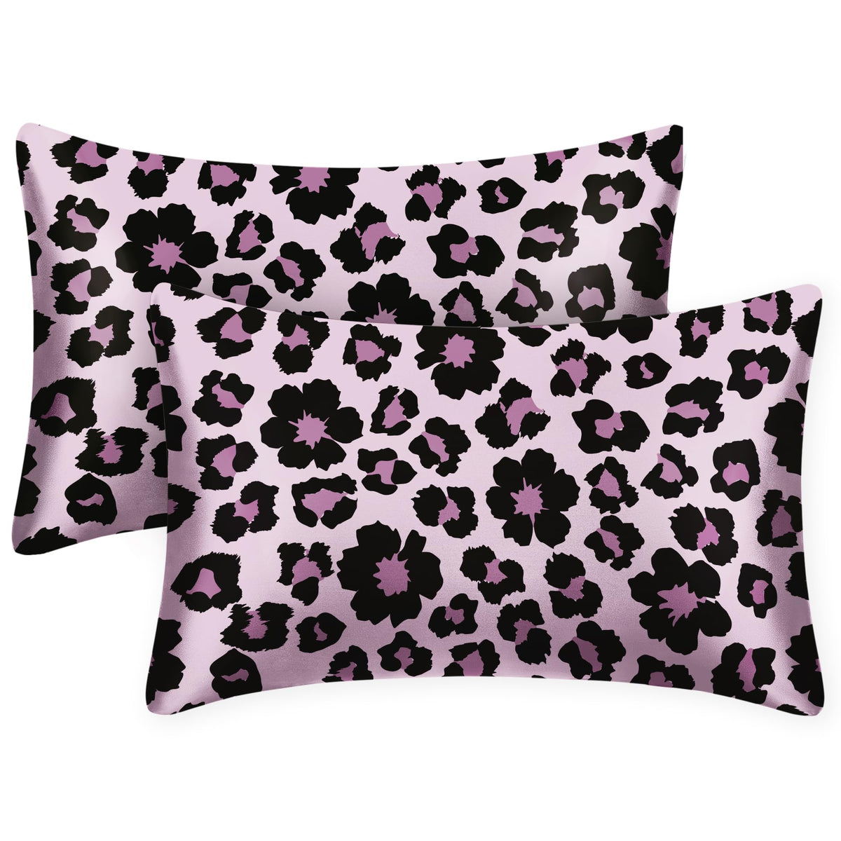 EXQ Home Satin Pillowcase for Hair and Skin Queen - Printed Black Sun