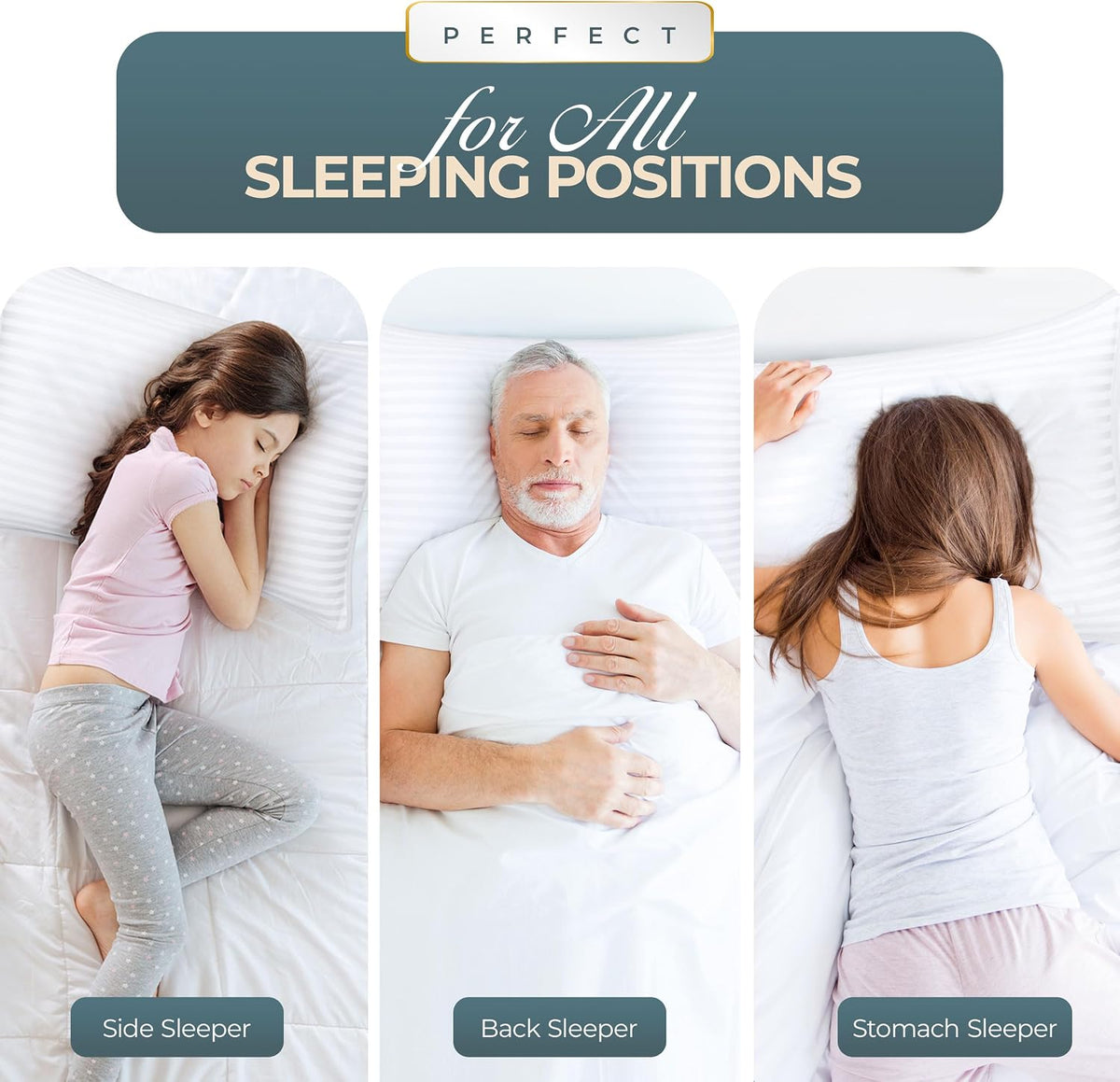 Utopia Bedding Hotel Bed Pillows for Sleeping, Pillows King Size Set of 2