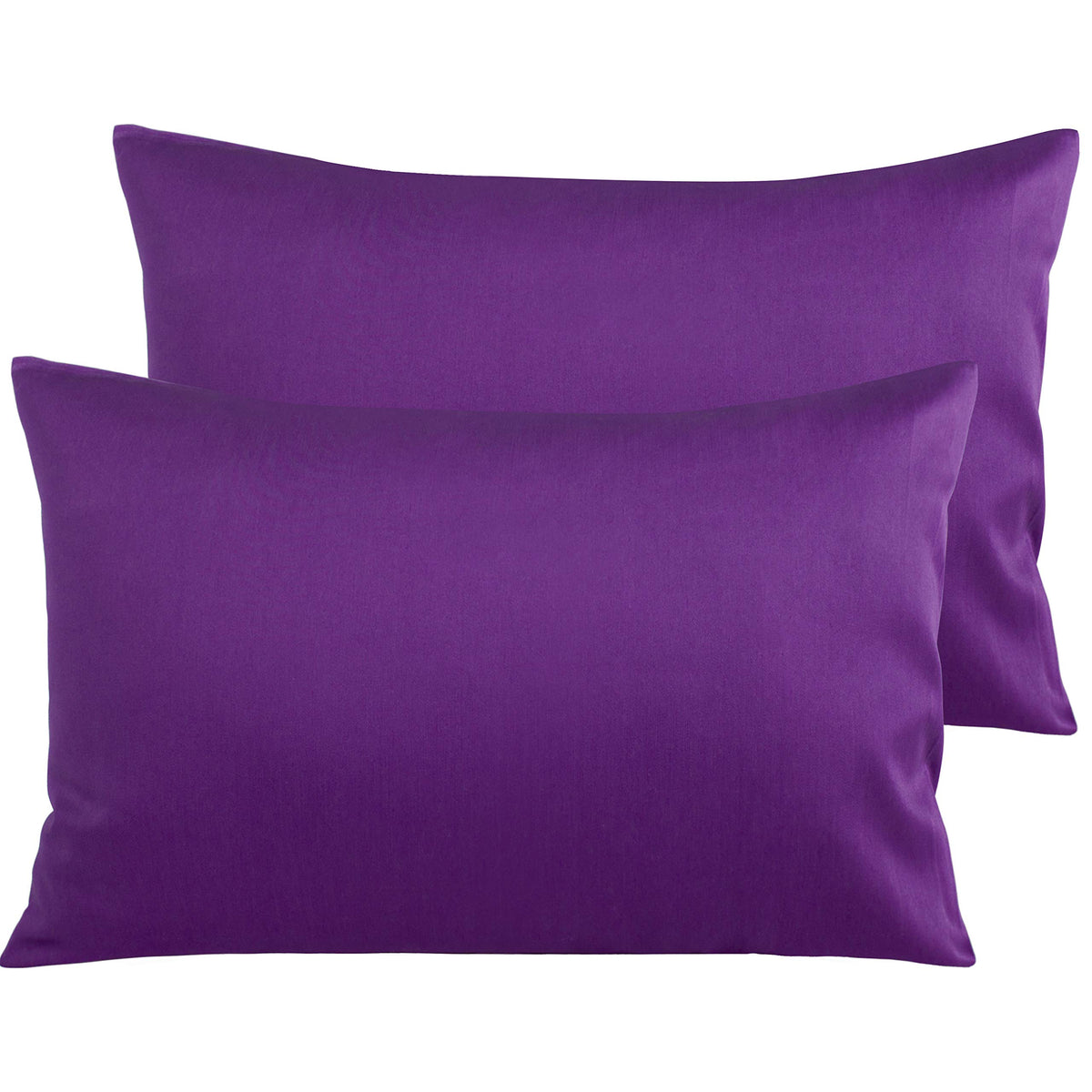 NTBAY Queen Egyptian Cotton Sateen Pillowcases, Set of 2, Navy Blue