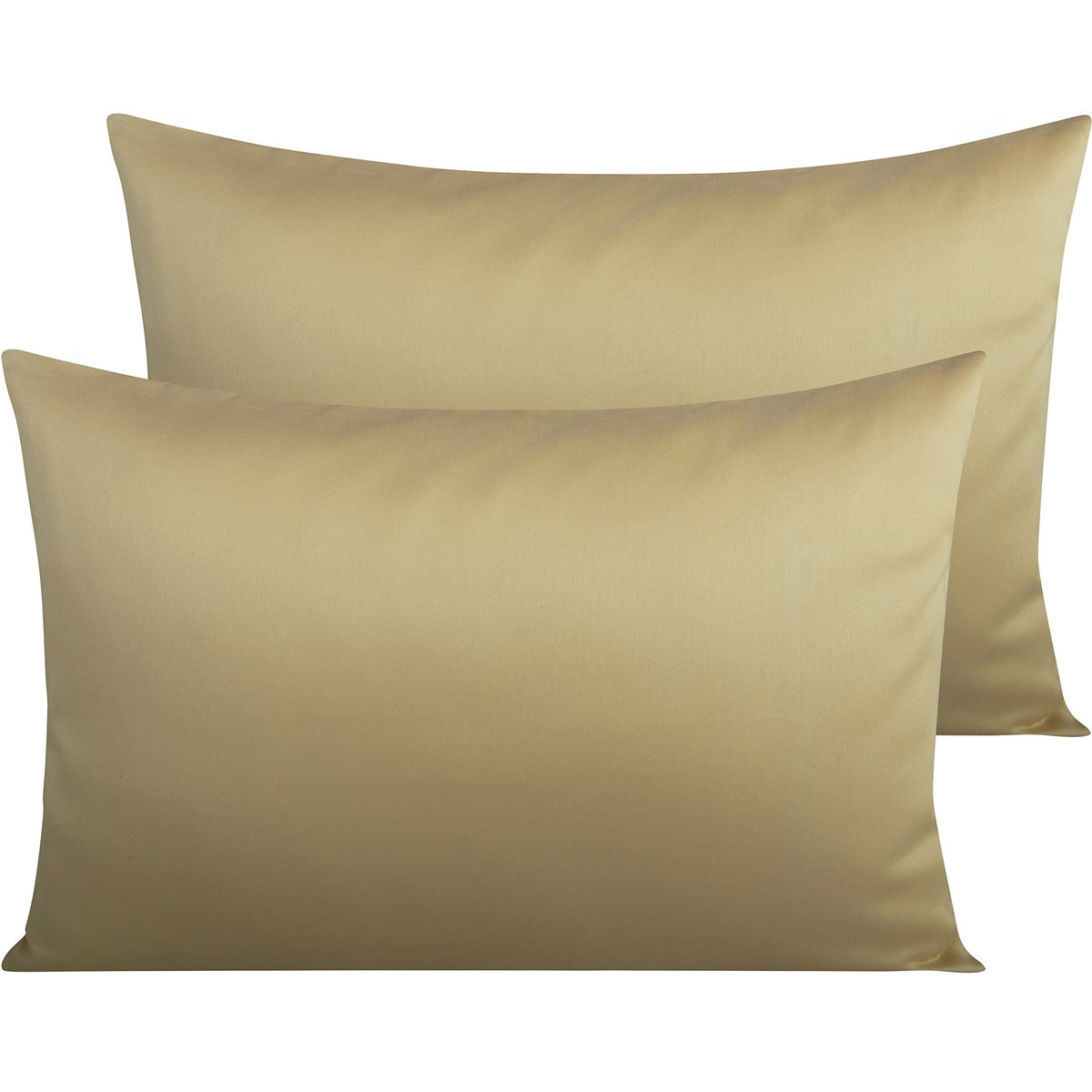 NTBAY Queen Egyptian Cotton Sateen Pillowcases, Set of 2, Navy Blue
