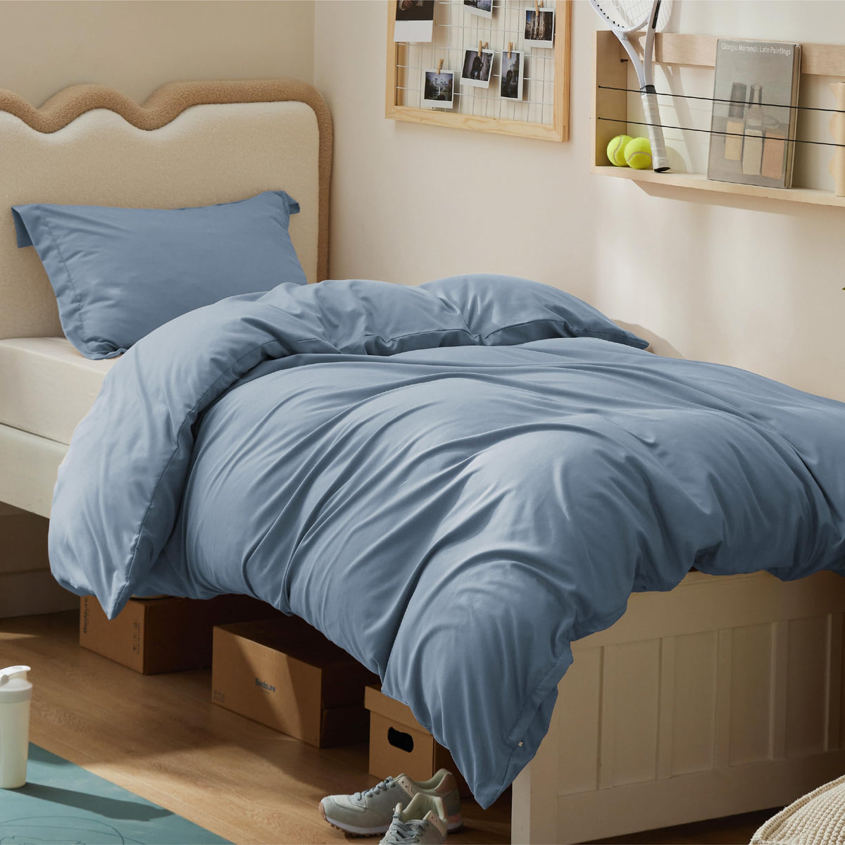 Bedsure Duvet Cover Queen Size, 3Pcs Soft Double Brushed Bedding Set, Linen