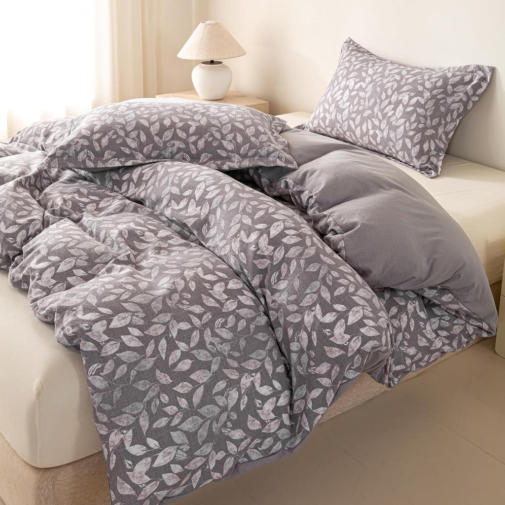OAITE Duvet Cover Set Prewashed Cotton-Like Polyester King