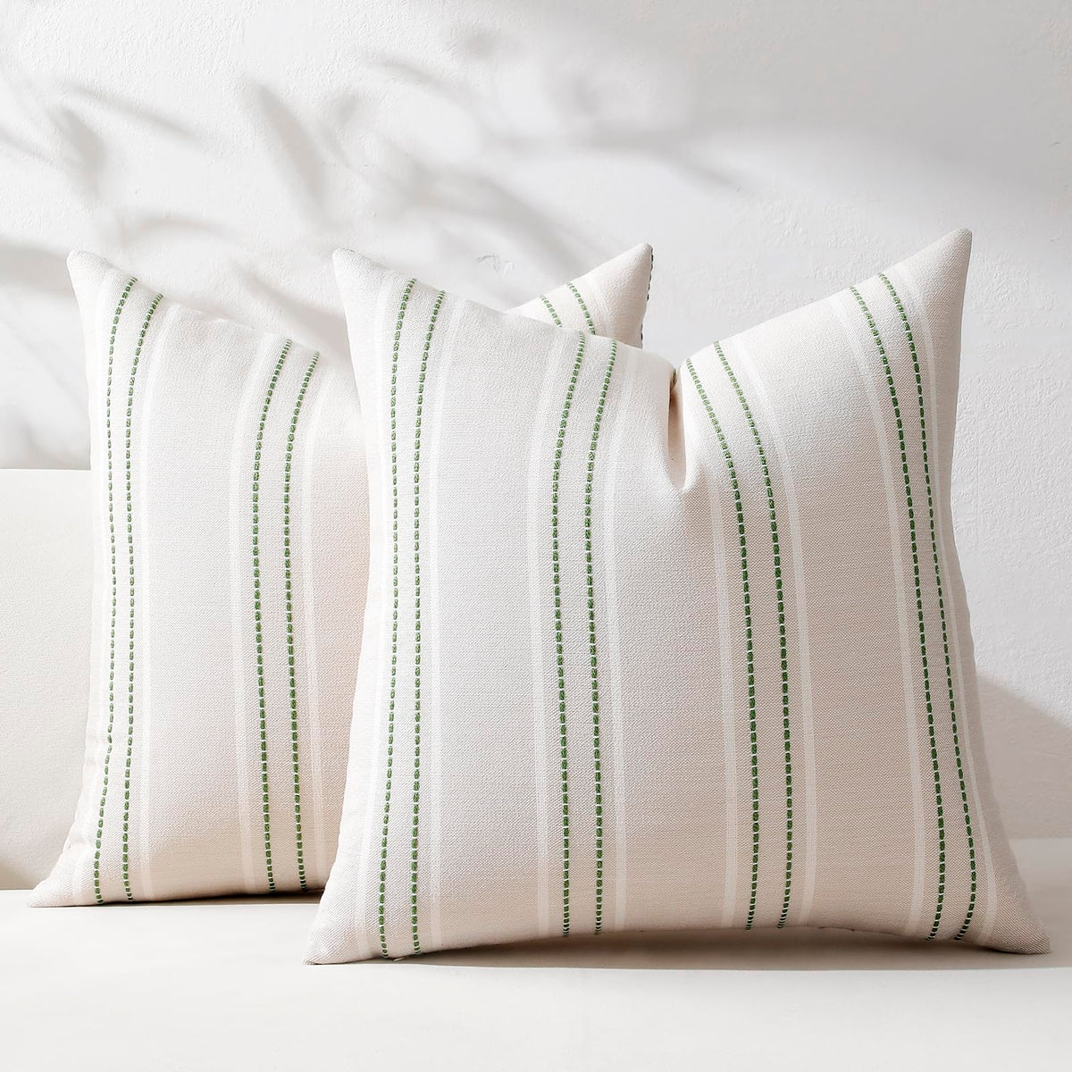 Hckot Navy Blue Throw Pillow Covers 20x20 Set of 2 Striped Pillow Covers