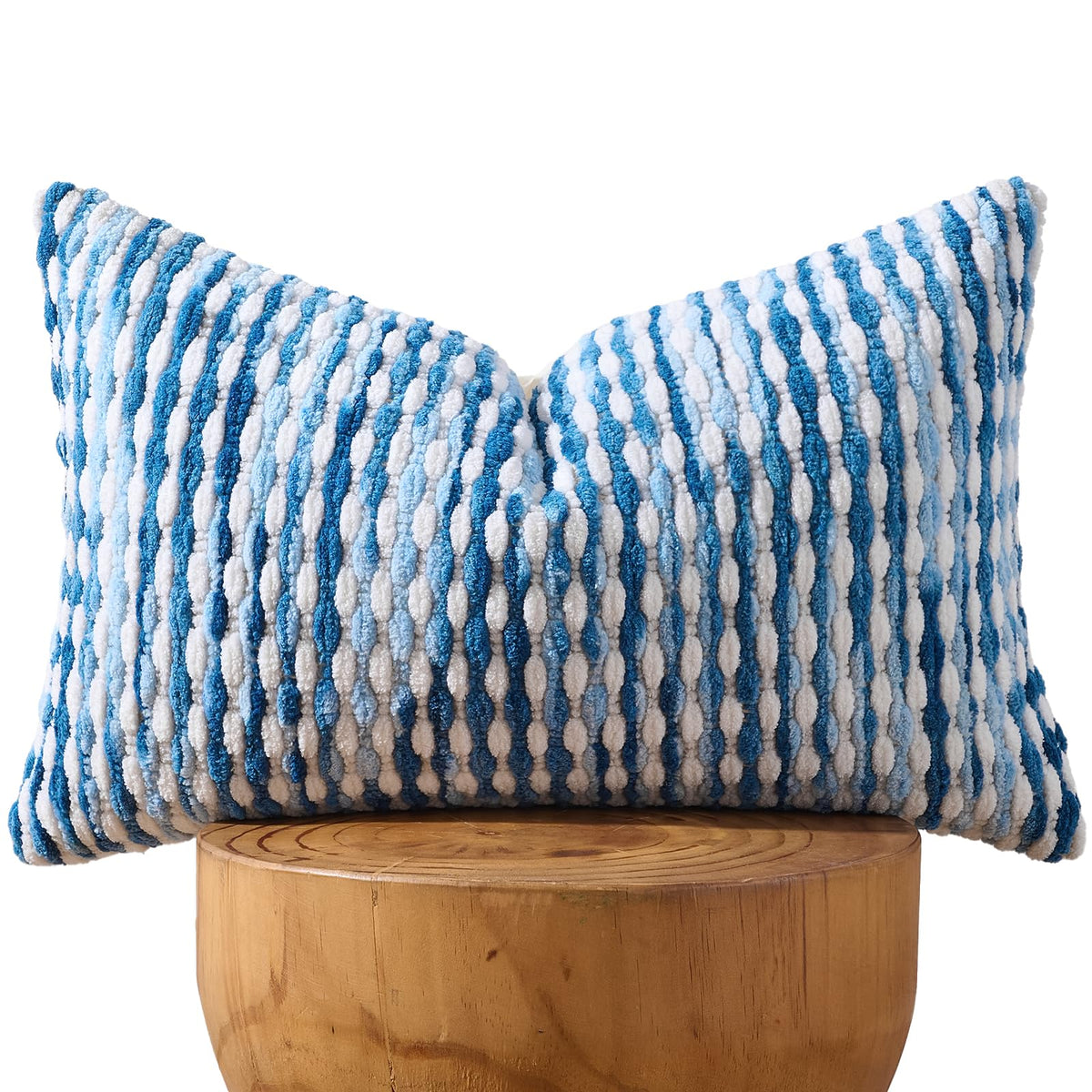 AmHoo Set of 2 Boho Chenille Pillow Cover,18 x 18-Inch Brown