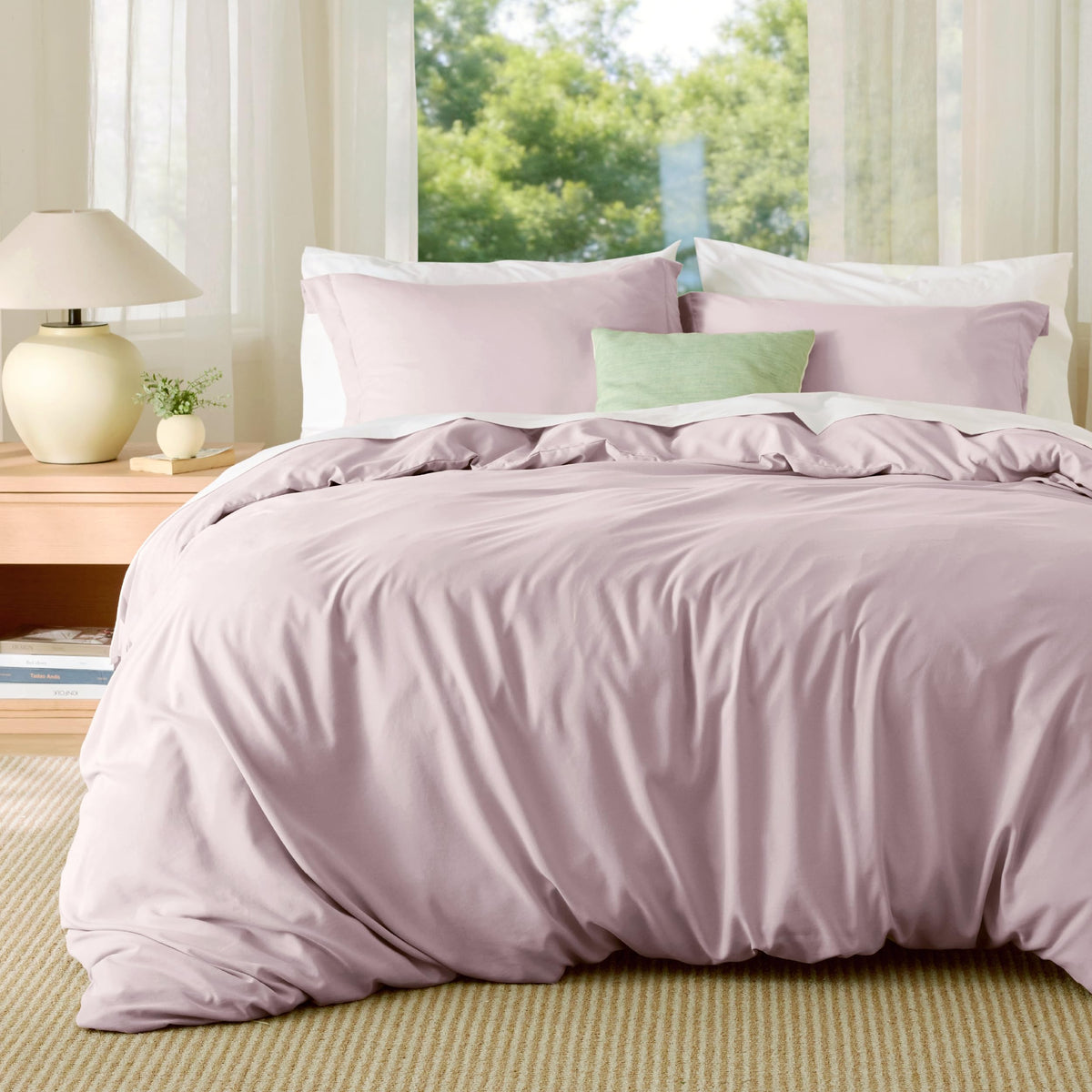 Bedsure Duvet Cover Queen Size, 3Pcs Soft Double Brushed Bedding Set, Linen