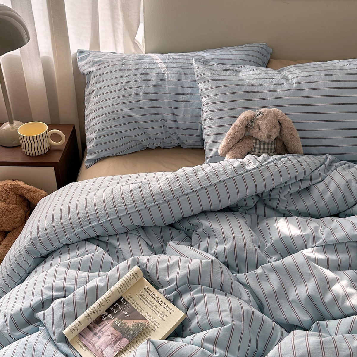 French Chic Ruffled Duvet Cover Queen Size Beige Wavy Jacquard Bedding Set 3 Pieces, Microfiber Zipper Comforter Cover and 2 Pillowcases Aesthetic Boho Girls Women Bedding Duvet Cover for All Seasons