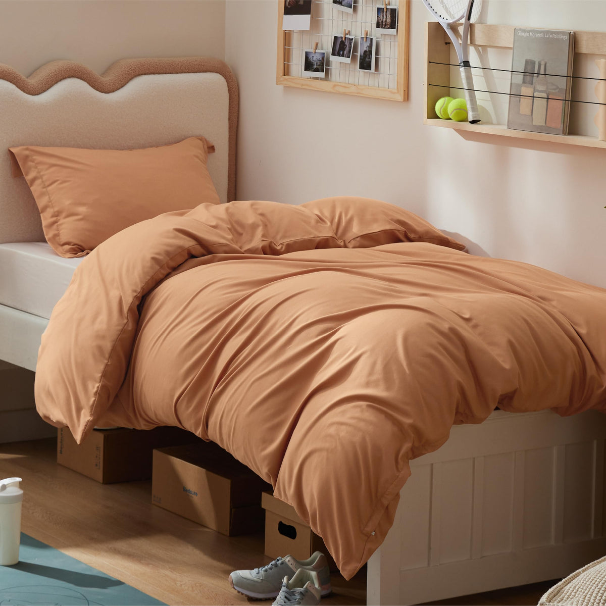 Bedsure Duvet Cover Queen Size, 3Pcs Soft Double Brushed Bedding Set, Linen