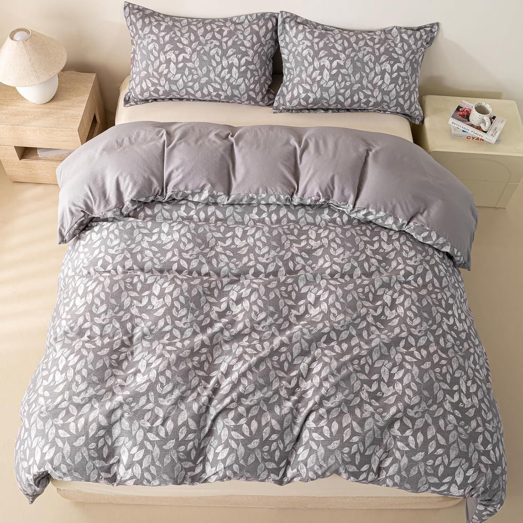 OAITE Duvet Cover Set Prewashed Cotton-Like Polyester King